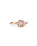 18k Rose Gold Pave Diamond Ring