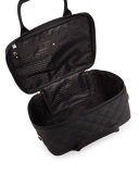 ridge st. scottie quilted travel tote bag, black