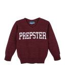 Prepster V-Neck Pullover Sweater, Red, Size 3-24 Months