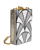 Carol Noveau Acrylic Clutch Bag, Silver