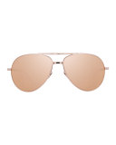 Foldable Aviator Sunglasses, Rose Gold