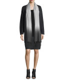 Sleek Blur Long Cardigan, Charcoal