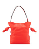 Flamenco Small Knot Bucket Bag, Red