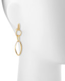 18K Gold Abstract Link Drop Earrings