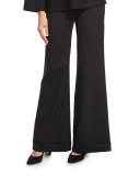Winona Flared Cuffed Pants, Black