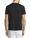 Gaskell Striped Crewneck T-Shirt, Black Multi