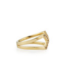 Kuril 23k Gold-Plate V-Tip Ring