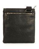 Men's Leather Messenger Bag, Black