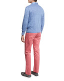 Lightweight Wool-Linen V-Neck Sweater