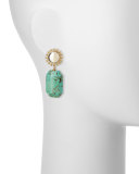 Pyrite & Turquoise Drop Earrings