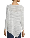 Tambrel Textured-Stripe Slub Top