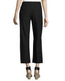 Washable Stretch Crepe Cropped Pants