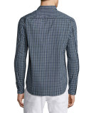 Benner Small-Check Sport Shirt, Victory Multi