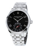 Gents 42mm Horological Smartwatch w/Bracelet Strap, Silver/Black