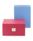 Panama Single-Tray Jewelry Box, Fuchsia