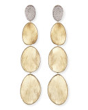 Diamond Lunaria 18k Gold Drop Earrings