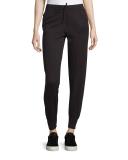 Drawstring Lounge Jogger Pants, Black