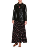 Love Blade Tea-Length Pleated Skirt, Black