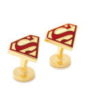 Gold Superman Shield Cuff Links