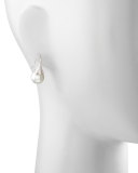 White South Sea Pearl & Diamond Drop Earrings, 0.56ct