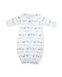 Jurassic Journey Pima Sleep Gown, Gray, Size Newborn-Small