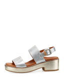Talia Flatform City Sandal, Gold