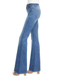Heather High-Waist Boot-Cut Jeans, Leonard