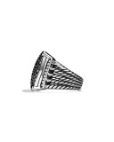 Wheaton Ring with Black and White Diamonds