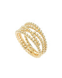 Covet 18k Gold Caviar Band Ring, Size 7