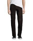 Ricky Moto Two-Tone Corduroy Jeans, Red