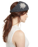 Embellished Wool Starburst Headband, Graphite