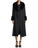 Sleeveless Ribbed A-Line Dress, Black