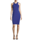 Sleeveless Contour Cocktail Dress, Nightshade