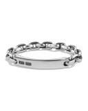Oval Link Silver ID Bracelet