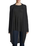 Edythe Long Cardigan, Charcoal Melange