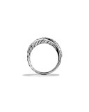 Crossover Ring with Diamonds
