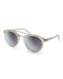 Dalziel Rounded Cat-Eye Sunglasses, Horn