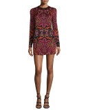 Magnus Paisley Silk-Jersey Minidress