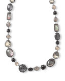 Rock Candy® Black Tie Strand Necklace, 16.5"L
