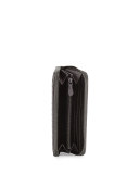 Intrecciato Continental Zip-Around Wallet, Silver