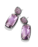 Chatelaine Drop Earrings with Lavender Amethyst and Purple Sapphires