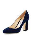 Billie Suede 85mm Pump, Navy