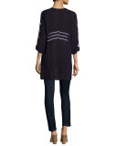 April Long Cutout Georgette Top