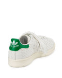 Stan Smith Snake-Cut Leather Sneaker, Crystal White/Green