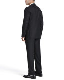 Solid Wool Suit, Black