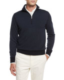 Roadster Cashmere Half-Zip Sweater, Navy