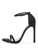 Nudist Goosebump Napa Sandal, Black