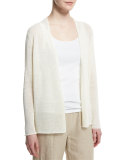 Mini Tape Straight Cardigan, White