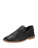 Percell Tumbled Leather Loafer, Black