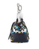 Confetti-Print Backpack-Shaped Charm for Bag/Briefcase